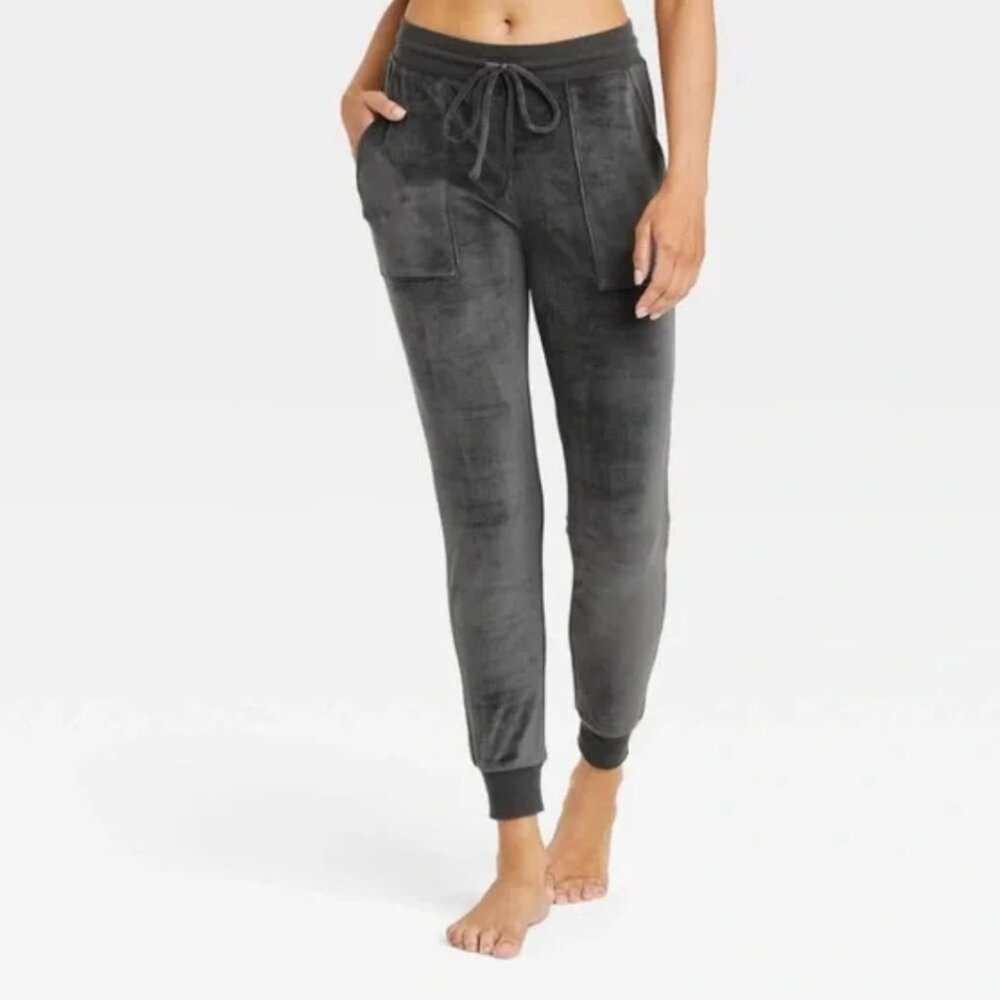 Women's Cozy Fleece Jogger Pants Gray